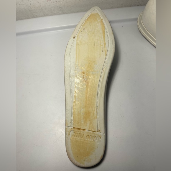 Miu miu / Miu Miu White snearker shoes color White sz 37 - Picture 13 of 15